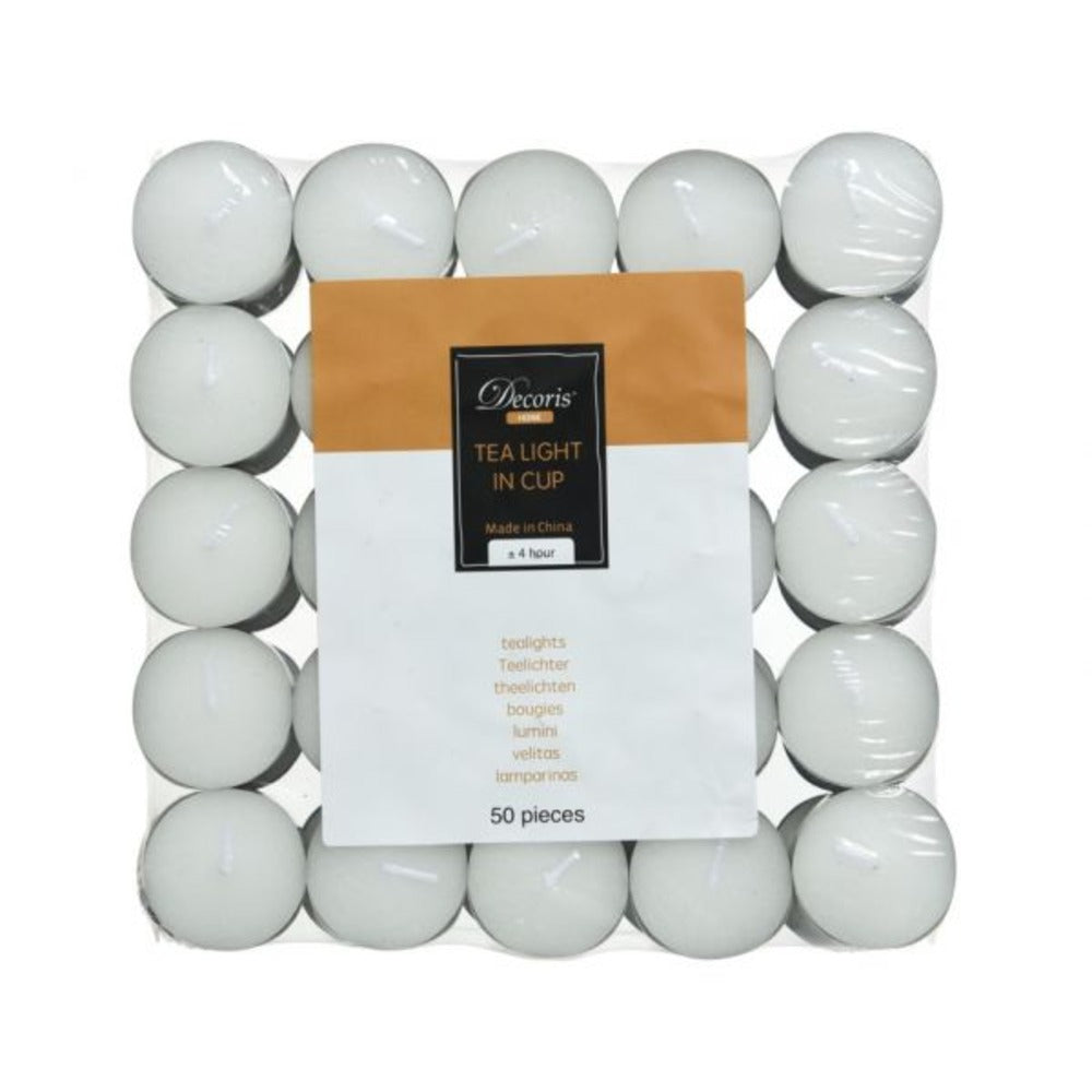 Decoris Tealight Candle Pack of 30 Pieces - White