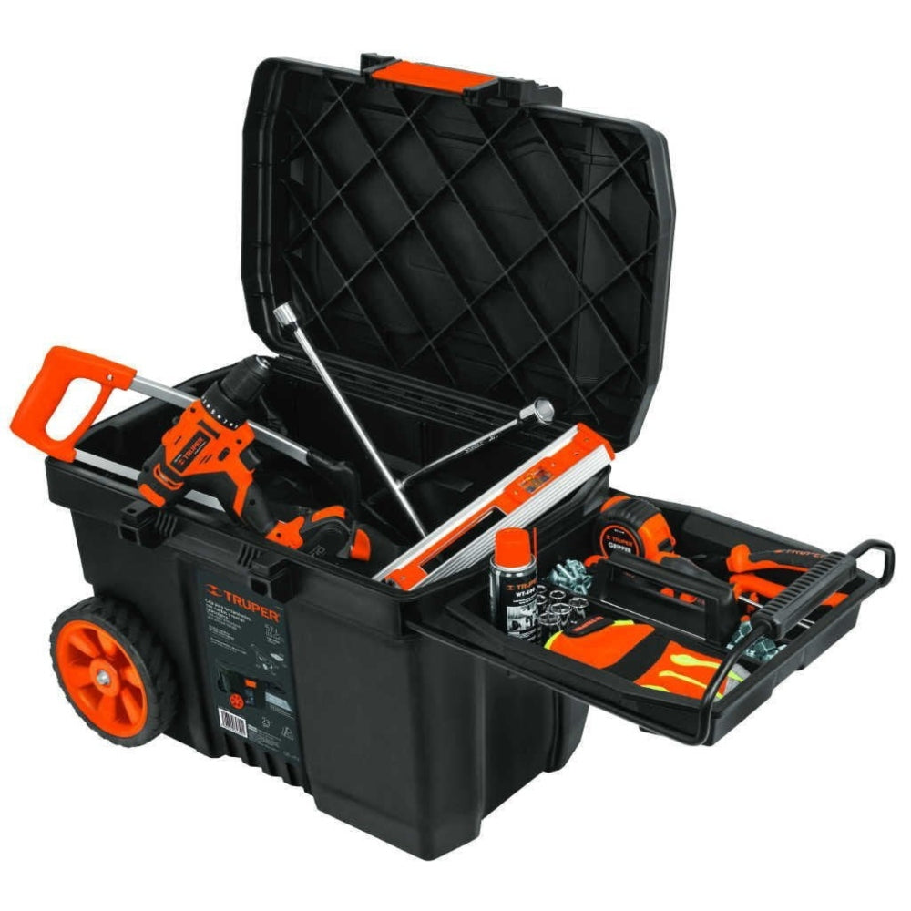 Truper Tool Box 58cm With Wheels And Telescopic Handle