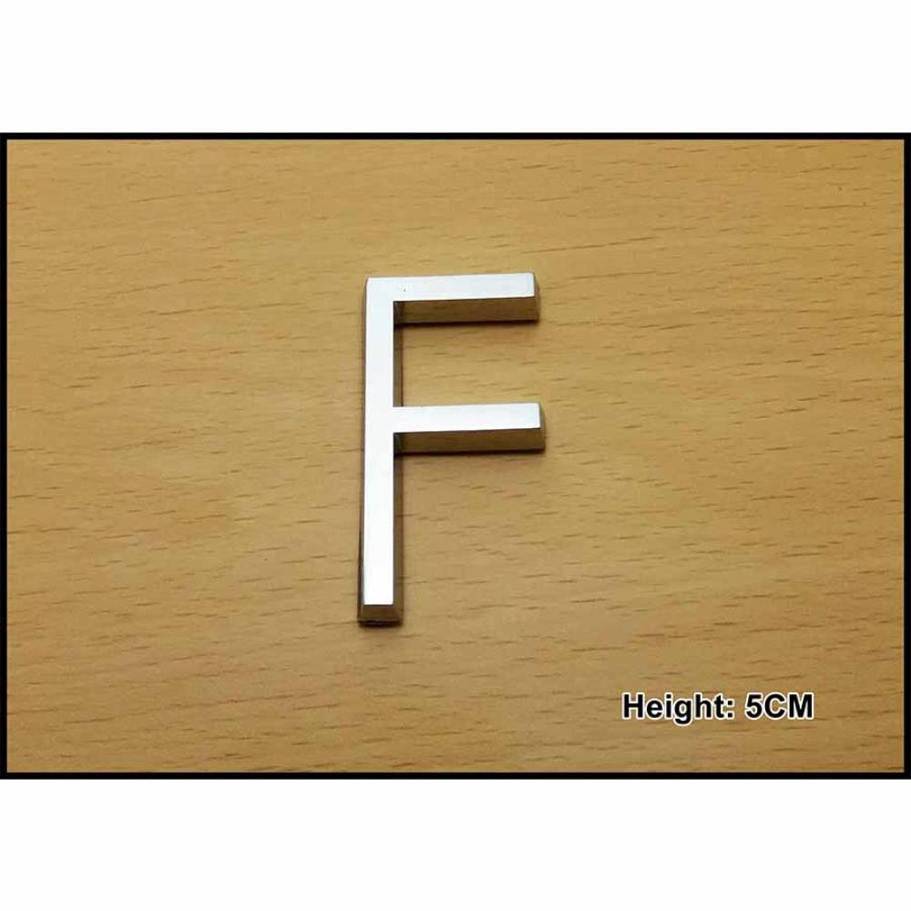 CHROME LETTER 5CM F