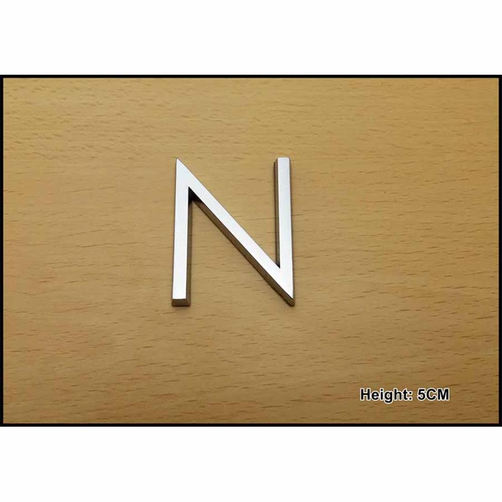 CHROME LETTER 5CM N