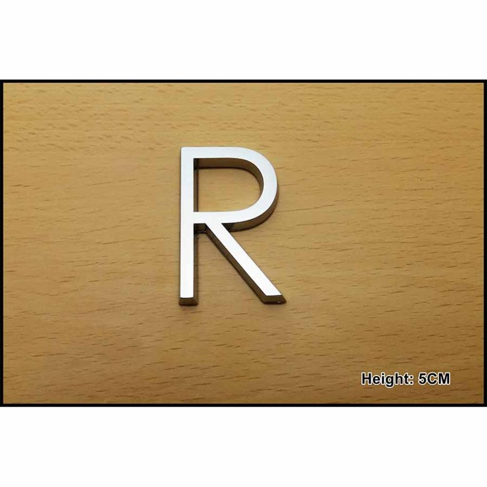 CHROME LETTER 5CM R