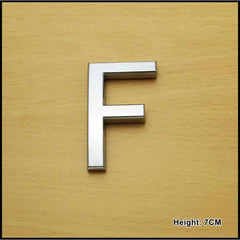 CHROME LETTER CURVED 7CM F