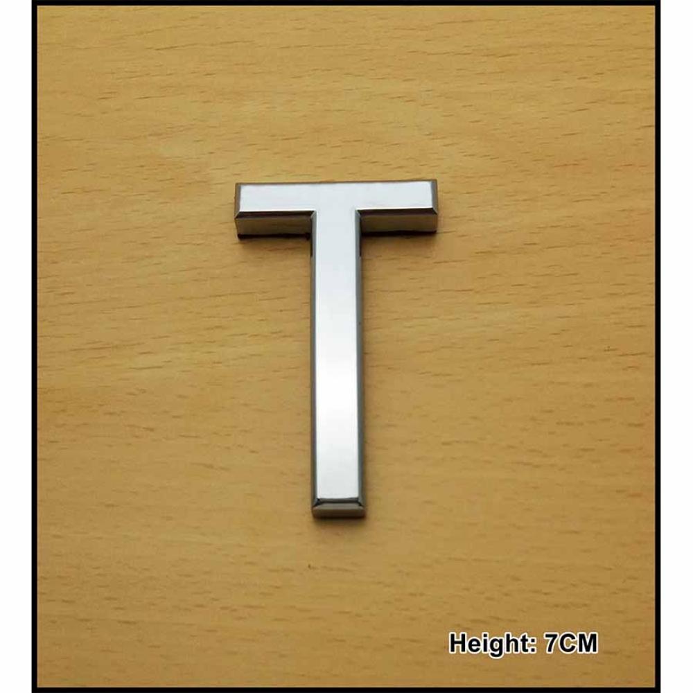CHROME LETTER CURVED 7CM T