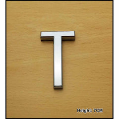 CHROME LETTER CURVED 7CM T