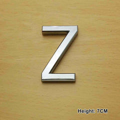 CHROME LETTER CURVED 7CM Z