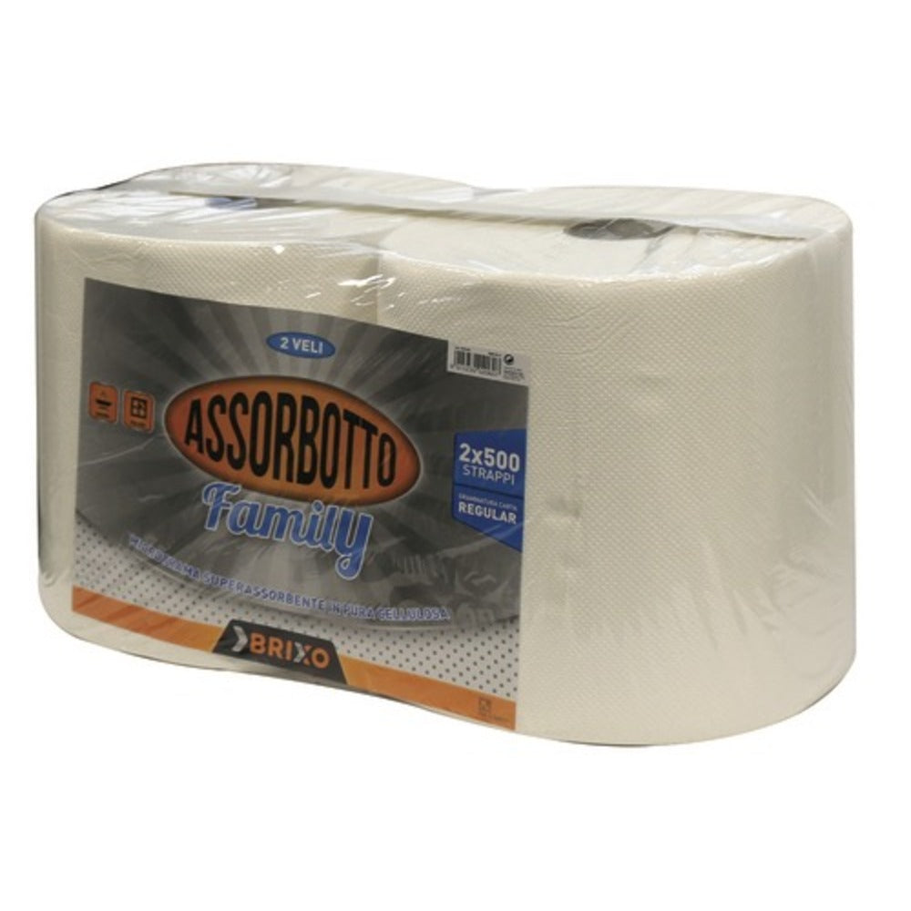 Brixo Absorbent Paper Towel Roll Pack of 2 Pieces