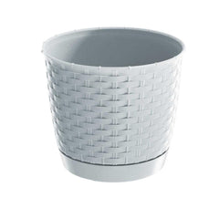 Prosperplast Ratolla Round Planter 22x22x19.5cm - White