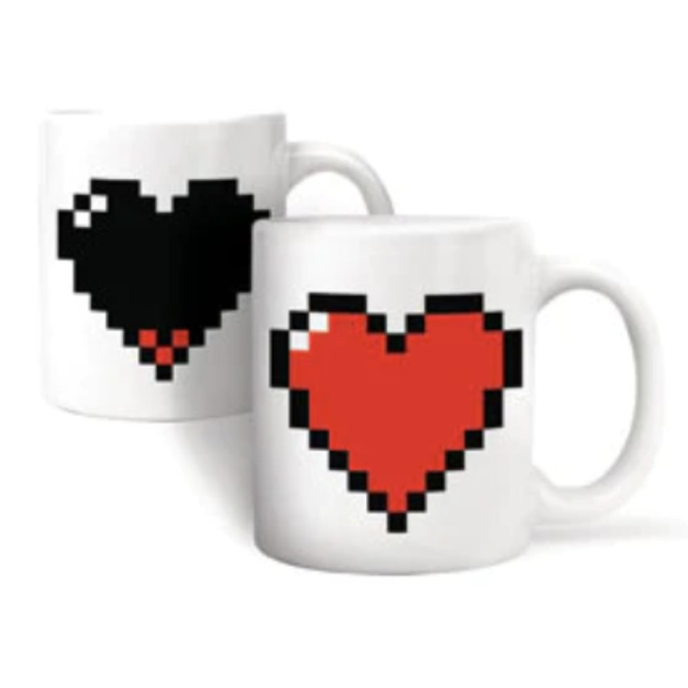 Kikkerland Pixel Heart Morph Mug