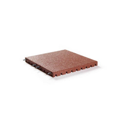 Granuflex Fall Protection Rubber Tile With Pin/Holes 50x50x4cm Red