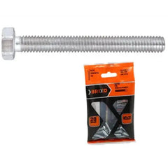 Brixo Galvanized Fully Threaded TE Screw 10 x 60mm - Pack of 5 Pieces