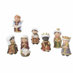 Decoris Polyresin Nativity Set of 7 Pieces - Child Like