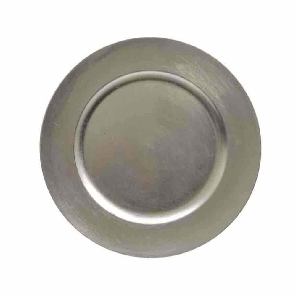 Decoris Paper Deco Plate 33cm - Silver