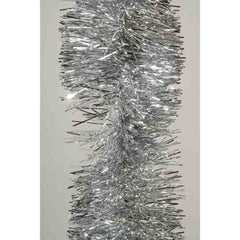 Decoris Tinsel Garland Shiny 10 x 270cm - Silver