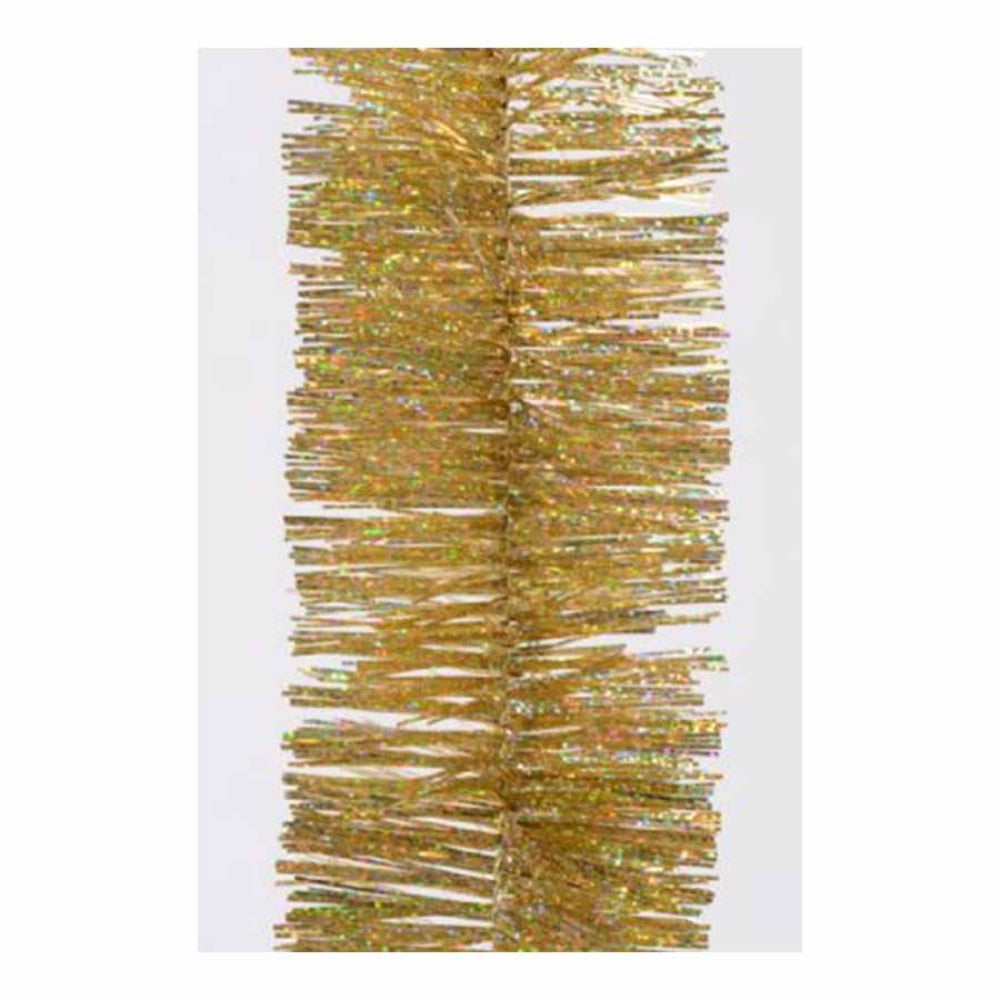 Decoris Tinsel Garland Shiny 10 x 270cm - Light Gold