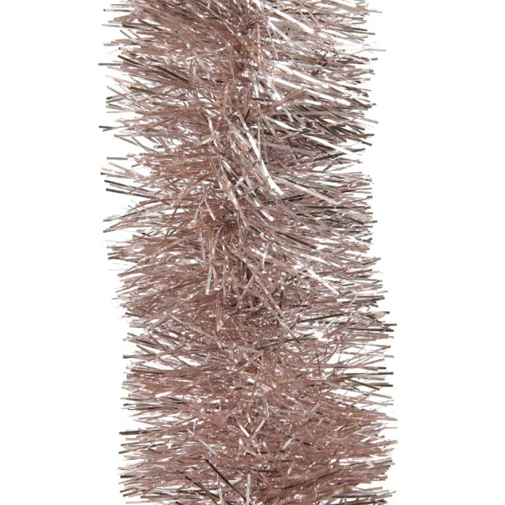 Decoris Tinsel Garland Shiny 10 x 270cm - Blush Pink