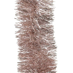 Decoris Tinsel Garland Shiny 10 x 270cm - Blush Pink