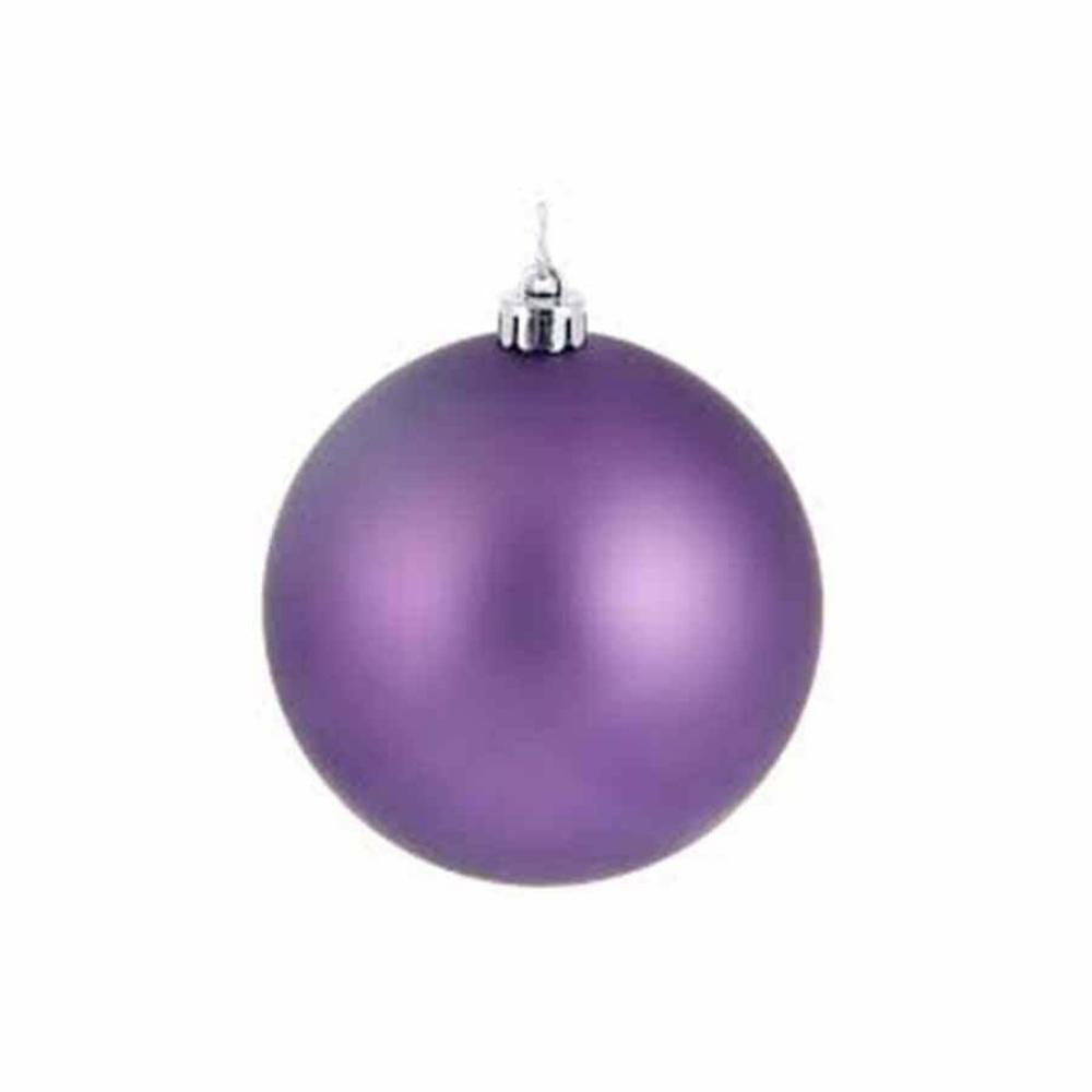 Decoris Shatterproof Baubles Box of 4 Pieces 10cm - Petunia Purple