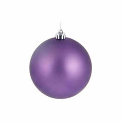 Decoris Shatterproof Baubles Box of 4 Pieces 10cm - Petunia Purple