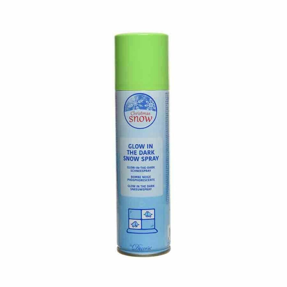 Decoris Glow in the Dark Snow Spray 150ml