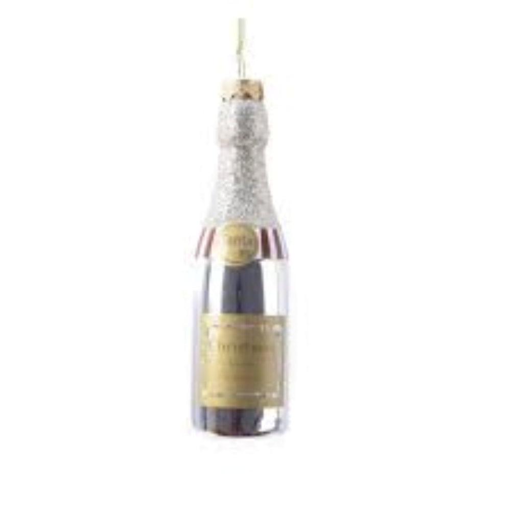 Decoris Hanging Glass Champagne Bottle