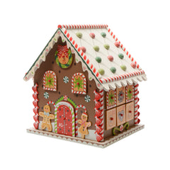 Decoris MDF Advent Calendar 27 x 20 x 23cm - Gingerbread House