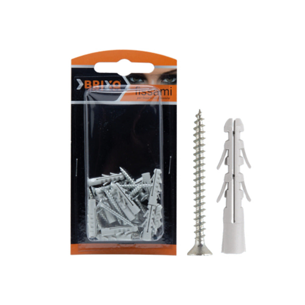 Dowel And Screw Brixo 6Mm - 15Pcs