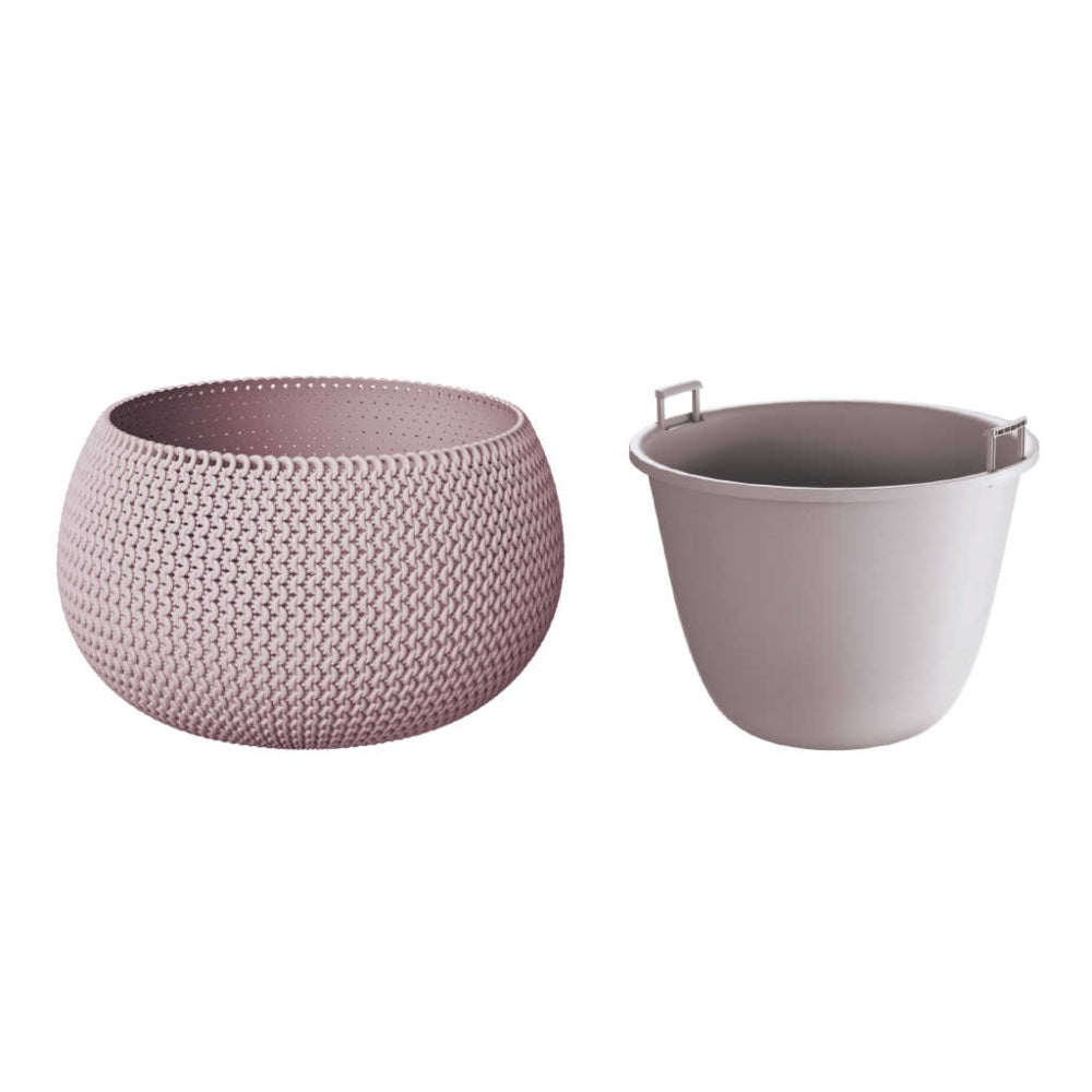 Prosperplast Spolfy Bowl Planter 37x37x21.8cm - Mocca