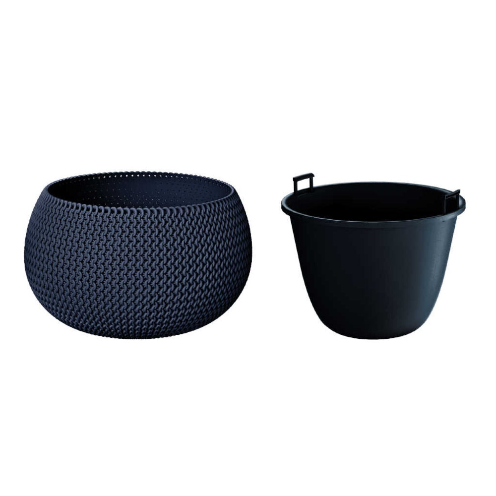 Prosperplast Spolfy Bowl Planter 37x37x21.8cm - Anthracite