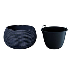 Prosperplast Splofy Bowl Flower Pot 37cm - Anthracite