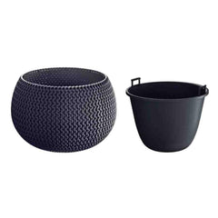 Prosperplast Spolfy Bowl Planter 29x29x19.5cm - Anthracite