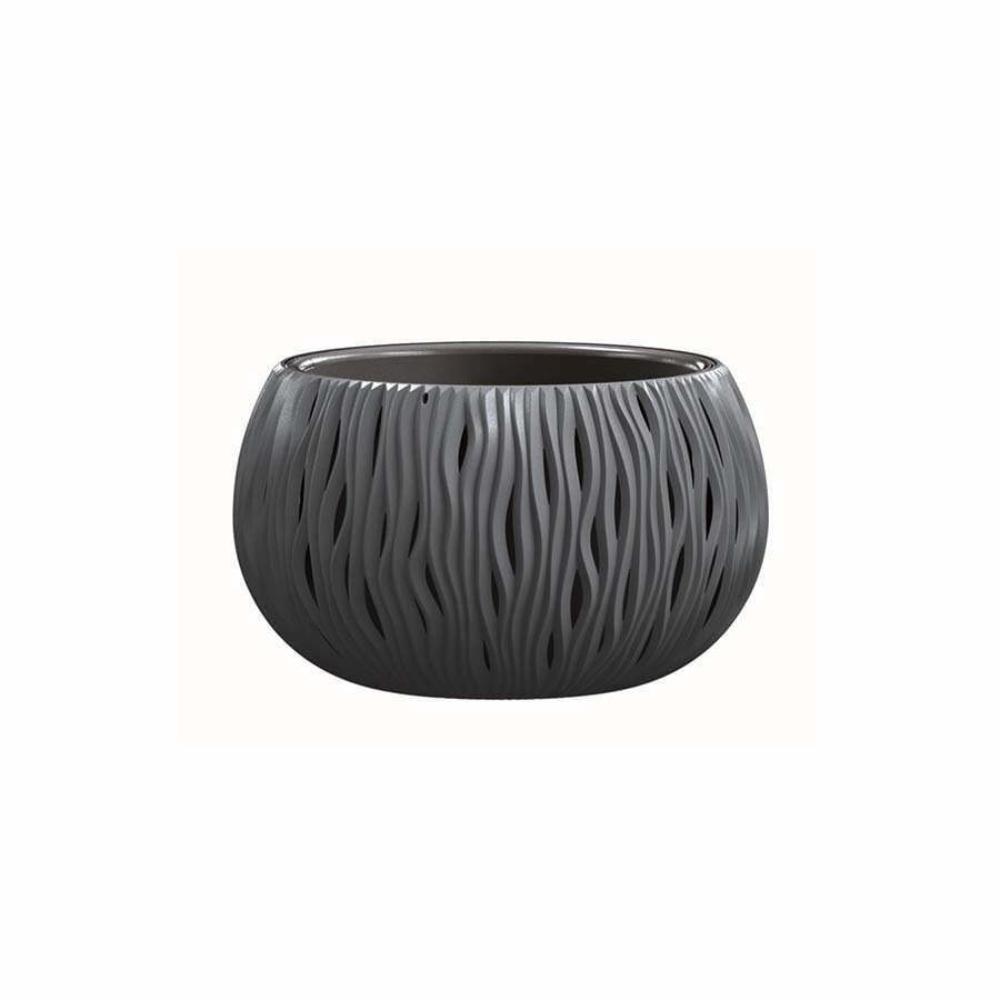 Prosperplast Sandy Bowl Planter 37x37x21.8cm - Anthracite