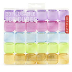 Kikkerland Reusable Ice Cube Set of 30 - Multicolor