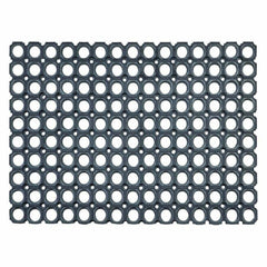 Astra Quadro Rubber Mat 40 x 60cm - Black