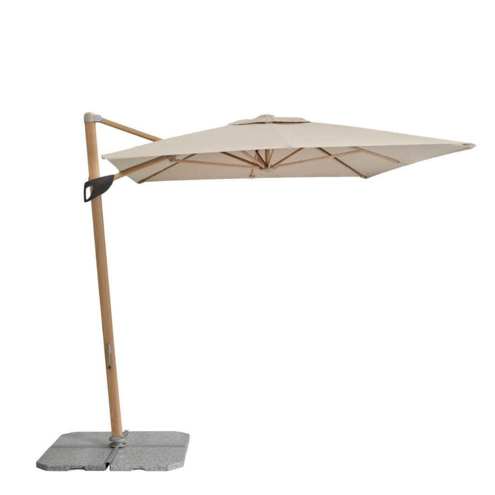 Doppler Alu Wood Cantilever Umbrella 820 with 360° Rotation 3 x 2.2m - Ecru