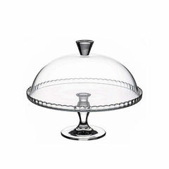 Pasabahce Cake Stand with Cover 32cm