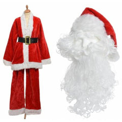 Decoris Santa Claus Costume Set with Beard