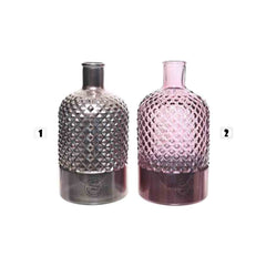 Decoris Recycled Glass Vase - 2 Assorted Shades of Pink