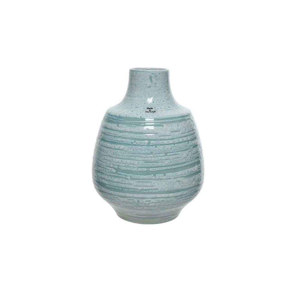 Decoris Reactive Glaze Vase 25cm - Light Blue