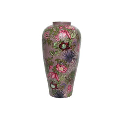 Decoris Terracotta Vase with Floral Design - Muave