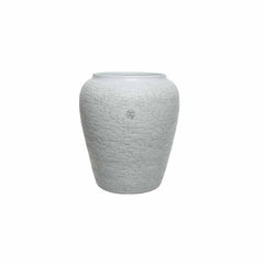 Decoris Terracotta Vase with Structure - White