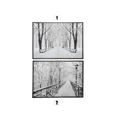 Decoris Canvas Gloss Painting Winter Scenery - 2 Assorted