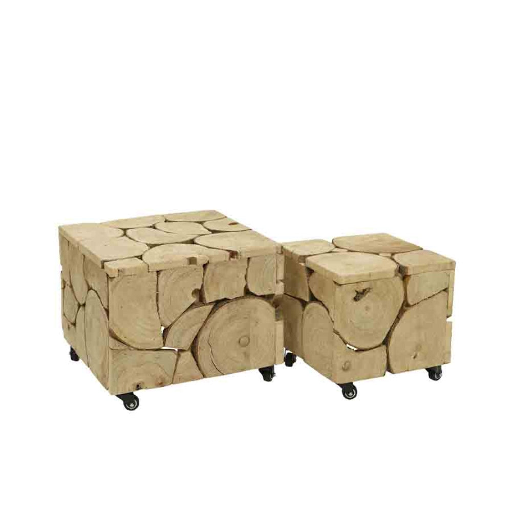 Decoris Paulownia Deco Tables on Wheels