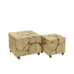 Decoris Paulownia Deco Tables on Wheels
