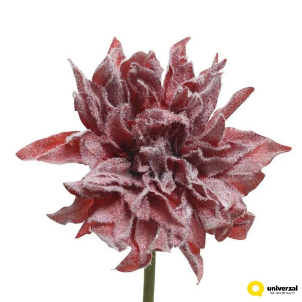 SILK CHRYSANTHEMUM W SNOW FIN RED