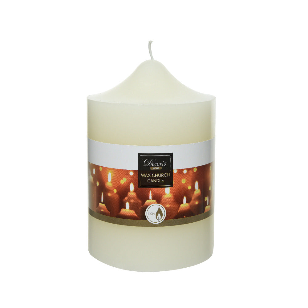 Decoris Church Candle Wax 10 x 15cm - Ivory