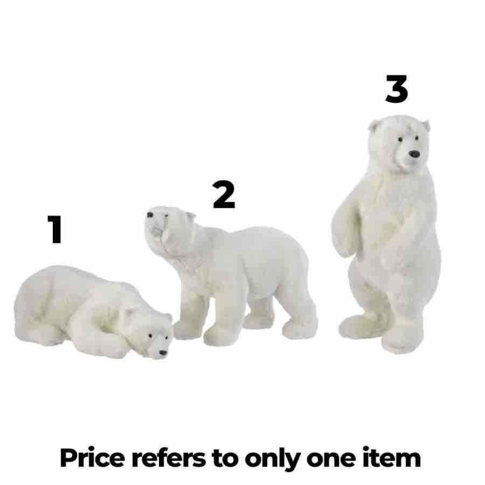 Decoris Plastic Polar Bear Set of 3 Pieces