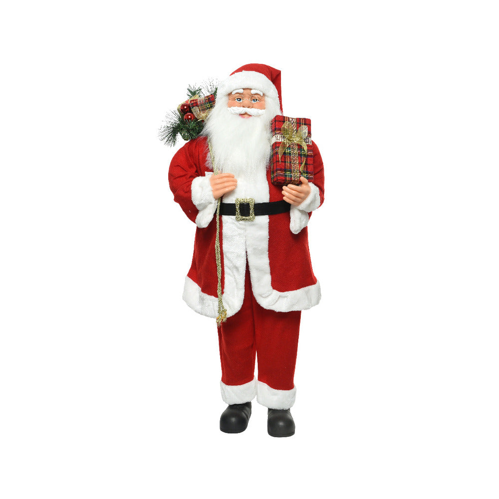 Decoris Santa Figure with Presents 110cm - Red