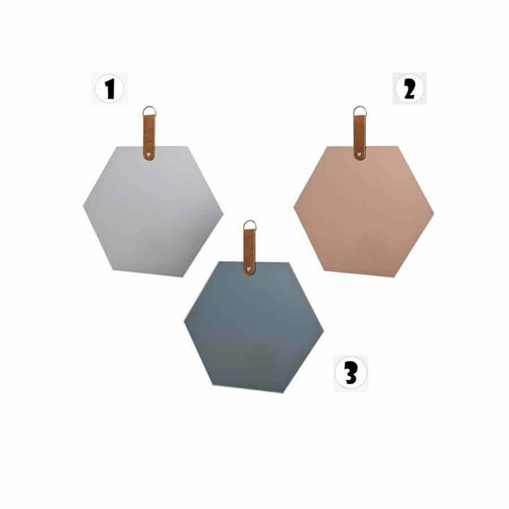 Decoris Iron Hexagon Mirror 33cm - 3 Assorted Colours