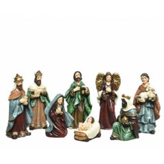 Decoris Polyresin Nativity Set of 8 Pieces 9cm