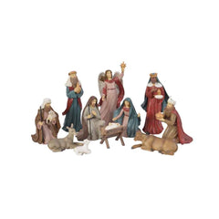 Decoris Polyresin Nativity Set of 11 Pieces 27cm - Multicolour